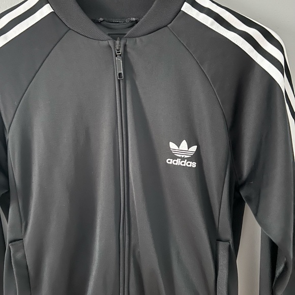 Adidas Classic Zip Up Jacket Black Medium - Picture 2 of 8